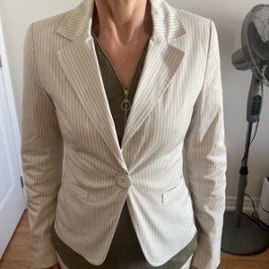 Suzy Shier Women's Pinstripe Summer Suit Size 1/2